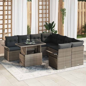 vidaXL, VidaXL - Garten-sofa poly-rattan, One Size, Grau