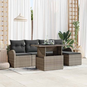 vidaXL, VidaXL - Garten-sofa poly-rattan, One Size, Grau
