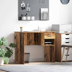 vidaXL, vidaXL Schreibtisch mit Regal Altholz 90 x 49 x 75 cm Holzwerkstoff
