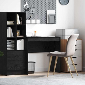 vidaXL, vidaXL Schreibtisch Schwarz Eichen-Optik 80 x 40 x 76 cm