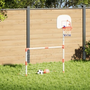 vidaXL, vidaXL Fußball- und Basketball-Set für Kinder mit Bällen 98x50x70 cm, vidaXL Fußball- und Basketball-Set für Kinder mit Bällen 98x50x70 cm