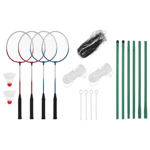 vidaXL, vidaXL Badminton-Set mit 4 Schlägern und Netz 620x151 cm