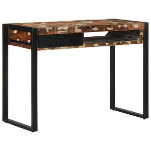 vidaXL, vidaXL Schreibtisch Mehrfarbig 100x50x75 cm Massivholz Altholz