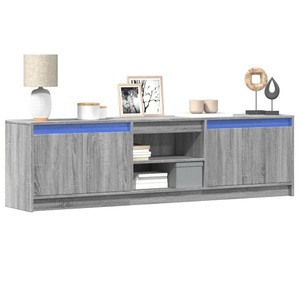 vidaXL, vidaXL TV-Schrank mit LED-Beleuchtung Grau Sonoma 180x34x50 cm, vidaXL TV-Schrank mit LED-Beleuchtung Grau Sonoma 180x34x50 cm