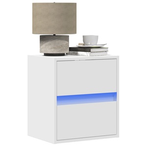 vidaXL, vidaXL Wand-Nachttische mit LED-Leuchten 2 Stk. Weiß, vidaXL Wand-Nachttische mit LED-Leuchten 2 Stk. Weiß