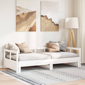 vidaXL, vidaXL Tagesbett ohne Matratze Weiß 90x190 cm Massivholz Kiefer