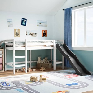 vidaXL, vidaXL Kinderhochbett ohne Matratze Weiß 80x200 cm Massivholz Kiefer
