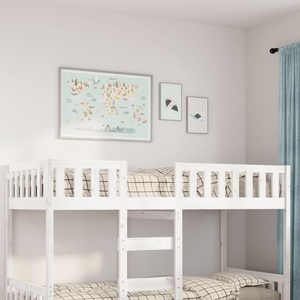 vidaXL, vidaXL Kinderbett ohne Matratze Weiß 75x190 cm Massivholz Kiefer