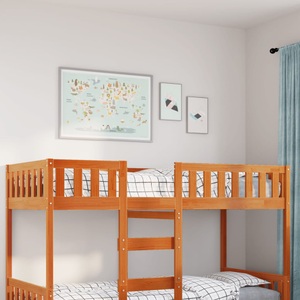 vidaXL, vidaXL Kinderbett ohne Matratze Wachsbraun 75x190 cm Massivholz Kiefer