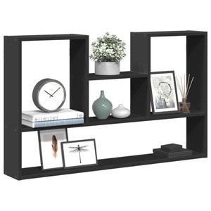 vidaXL, vidaXL Wandregal Schwarz 99x15x60 cm Holzwerkstoff, vidaXL Wandregal Schwarz 99x15x60 cm Holzwerkstoff