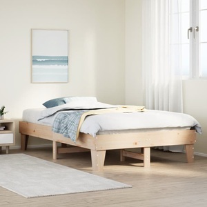vidaXL, vidaXL Massivholzbett ohne Matratze 135x190 cm Kiefernholz