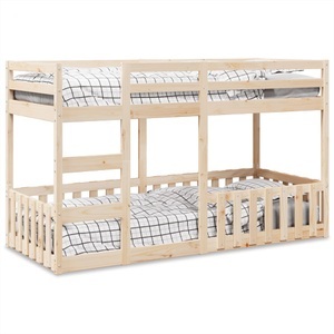 vidaXL, vidaXL Etagenbett 90x200 cm Massivholz Kiefer, vidaXL Etagenbett 90x200 cm Massivholz Kiefer