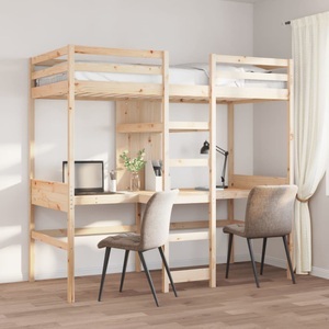 vidaXL, vidaXL Hochbett ohne Matratze 90x190 cm Massivholz Kiefer