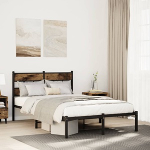 vidaXL, vidaXL Metallbett ohne Matratze Räuchereiche 120x200 cm, vidaXL Metallbett ohne Matratze Räuchereiche 120x200 cm