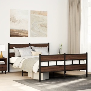 vidaXL, vidaXL Bettgestell ohne Matratze mit Kopf- und Fußteil 140x190 cm