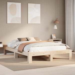 vidaXL, vidaXL Massivholzbett ohne Matratze 160x200 cm Kiefernholz