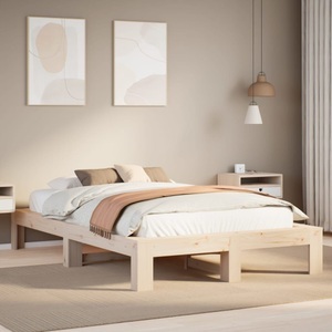 vidaXL, vidaXL Massivholzbett ohne Matratze 135x190 cm Kiefernholz, vidaXL Massivholzbett ohne Matratze 135x190 cm Kiefernholz