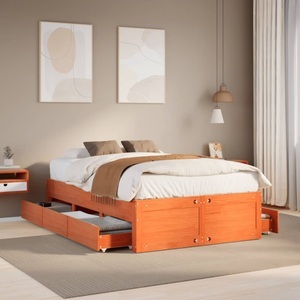 vidaXL, vidaXL Massivholzbett ohne Matratze mit Schubladen 120x200 cm, vidaXL Massivholzbett ohne Matratze mit Schubladen 120x200 cm