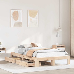 vidaXL, vidaXL Massivholzbett ohne Matratze 120x190 cm Kiefernholz