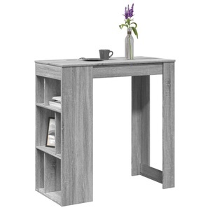 vidaXL, vidaXL Bartisch mit Regal Grau Sonoma 102x50x103,5 cm Holzwerkstoff, vidaXL Bartisch mit Regal Grau Sonoma 102x50x103,5 cm Holzwerkstoff