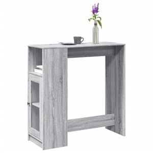vidaXL, vidaXL Bartisch mit Regal Grau Sonoma 101x40x103,5 cm Holzwerkstoff, vidaXL Bartisch mit Regal Grau Sonoma 101x40x103,5 cm Holzwerkstoff