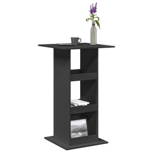 vidaXL, vidaXL Bartisch mit Ablagen Schwarz 60x60x102 cm Holzwerkstoff, vidaXL Bartisch mit Ablagen Schwarz 60x60x102 cm Holzwerkstoff