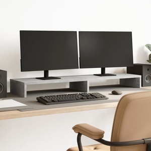 vidaXL, vidaXL Monitorständer Betongrau 100x27x10 cm Holzwerkstoff, vidaXL Monitorständer Betongrau 100x27x10 cm Holzwerkstoff
