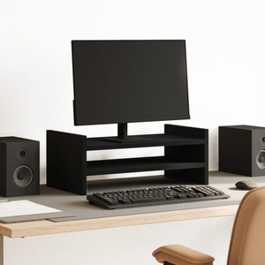 vidaXL, vidaXL Monitorständer Schwarz 50x27x20 cm Holzwerkstoff, vidaXL Monitorständer Schwarz 50x27x20 cm Holzwerkstoff