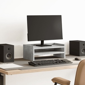 vidaXL, vidaXL Monitorständer Betongrau 42x24x16 cm Holzwerkstoff, vidaXL Monitorständer Betongrau 42x24x16 cm Holzwerkstoff