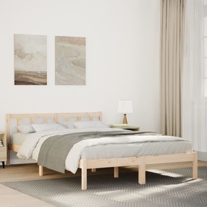 vidaXL, vidaXL Massivholzbett Extra Lang ohne Matratze 140x210 Kiefernholz