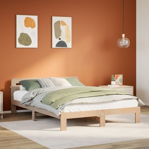 vidaXL, vidaXL Massivholzbett ohne Matratze 150x200 cm Kiefernholz