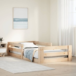 vidaXL, vidaXL Massivholzbett ohne Matratze 100x200 cm Kiefernholz, vidaXL Massivholzbett ohne Matratze 100x200 cm Kiefernholz