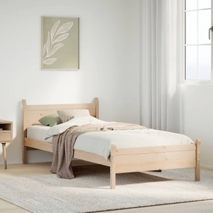 vidaXL, vidaXL Massivholzbett ohne Matratze 75x190 cm Kiefernholz, vidaXL Massivholzbett ohne Matratze 75x190 cm Kiefernholz