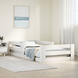 vidaXL, vidaXL Massivholzbett ohne Matratze Weiß 80x190 cm Kiefernholz