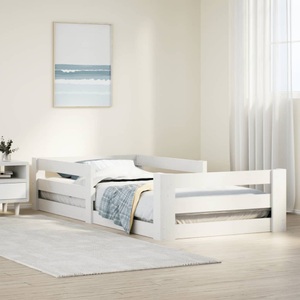 vidaXL, vidaXL Massivholzbett ohne Matratze Weiß 80x190 cm Kiefernholz