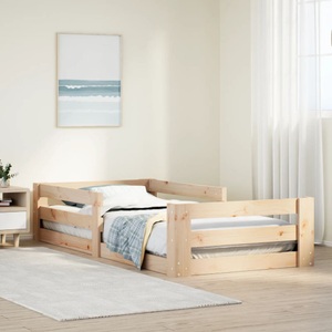 vidaXL, vidaXL Massivholzbett ohne Matratze 75x190 cm Kiefernholz
