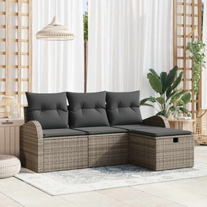 vidaXL, VidaXL - Outdoor-sofa poly-rattan, One Size, Schwarz
