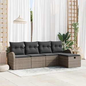 vidaXL, VidaXL - Outdoor-sofa poly-rattan, One Size, Grau