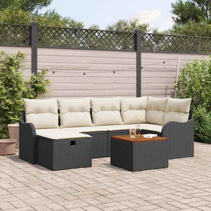 vidaXL, VidaXL - Outdoor-sofa poly-rattan, One Size, Schwarz