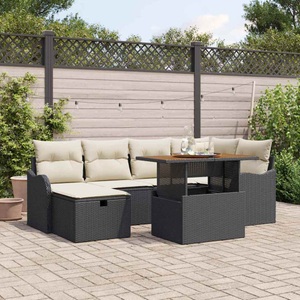 vidaXL, VidaXL - Garten sofa poly-rattan, One Size, Schwarz