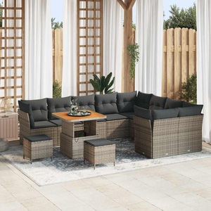 vidaXL, VidaXL - Garten-sofa poly-rattan, One Size, Grau
