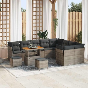 vidaXL, VidaXL - Garten-sofa poly-rattan, One Size, Grau