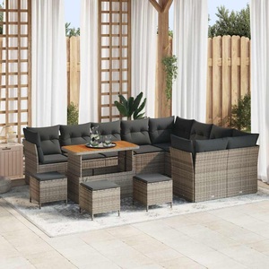 vidaXL, VidaXL - Garten-sofa poly-rattan, One Size, Grau