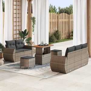 vidaXL, VidaXL - Garten-sofa poly-rattan, One Size, Grau