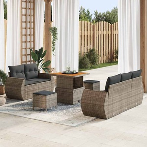 vidaXL, VidaXL - Garten-sofa poly-rattan, One Size, Grau