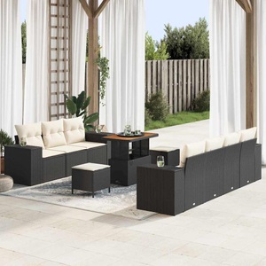 vidaXL, VidaXL - Garten-sofa massivholz akazie, One Size, Schwarz