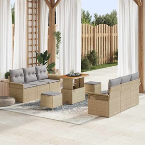 vidaXL, VidaXL - Garten-sofa poly-rattan, One Size, Beige