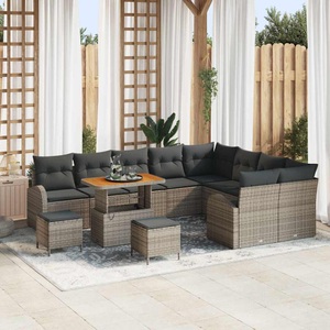 vidaXL, VidaXL - Garten-sofa poly-rattan, One Size, Grau