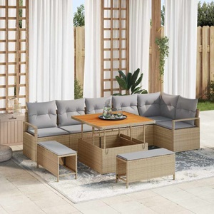 vidaXL, VidaXL - Garten-sofa-set poly-rattan, One Size, Beige
