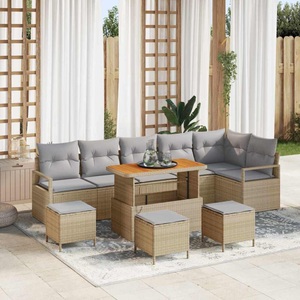 vidaXL, VidaXL - Garten-sofa-set poly-rattan, One Size, Beige